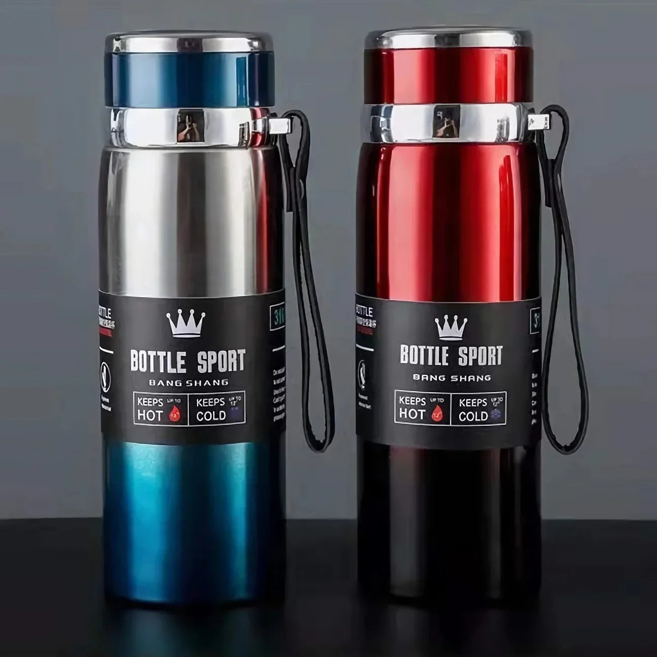 1L Thermal Hot/Cold Vacuum sealed Water Bottle.