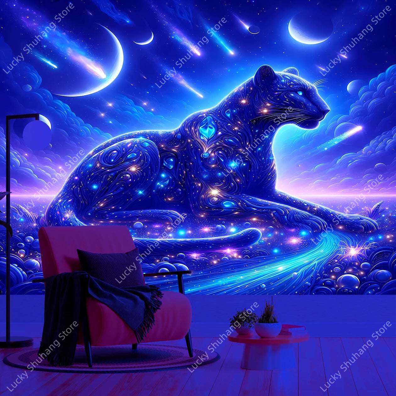 HD UV Psychedelic Animal Tapestry Collection