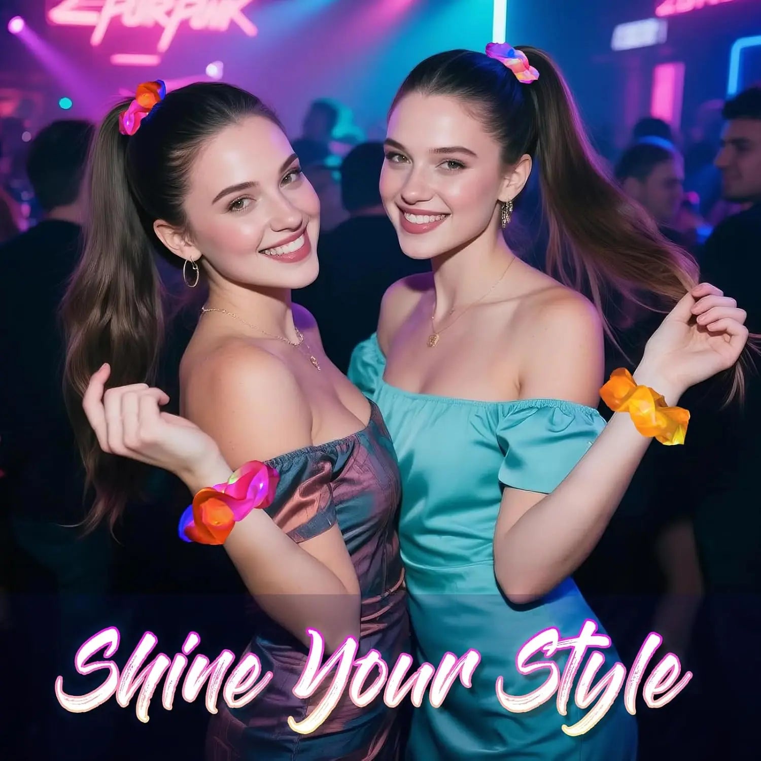 12-48Pcs Light Up Scrunchies LED Glow Hair Accessories.  Deal $2 a piece!  Long battery life.  Priced for re-sale!