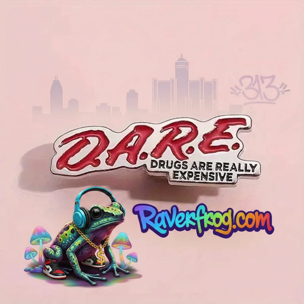 D.A.R.E. (Drugs are really Expensive) Enamel Festival Pin