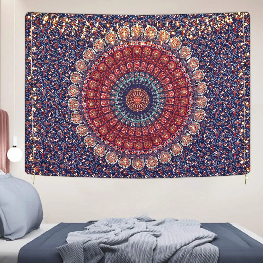 VIKAMA Psychedelic American Mandala Tapestry