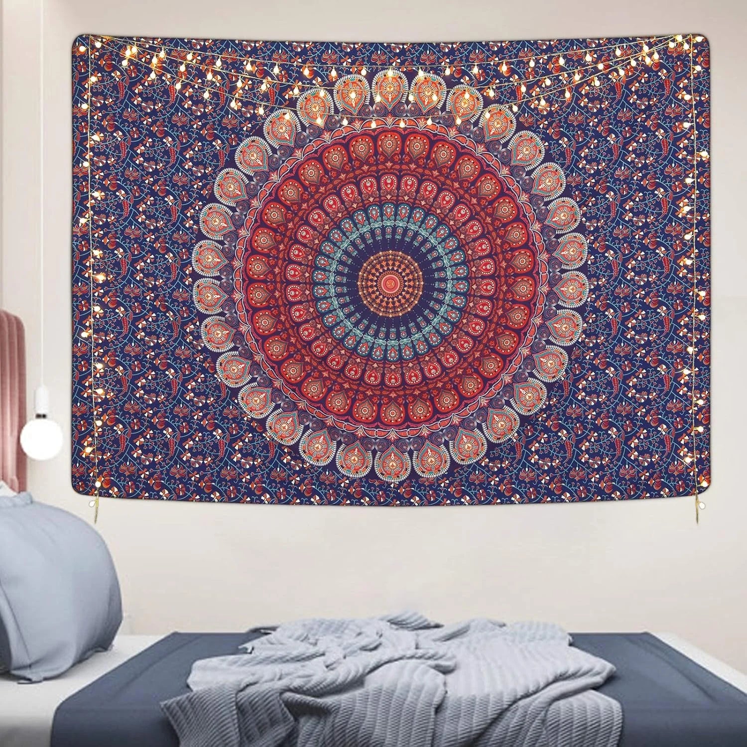 VIKAMA Psychedelic American Mandala Tapestry