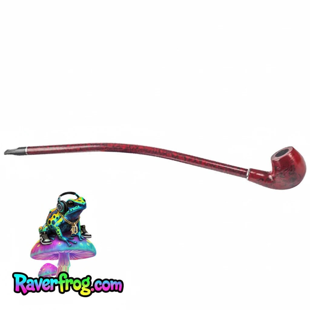 Expertly Crafted Wooden Long Elegant Pipe with Filter. 16 inches. Burn Anything! Comes with. 3 in 1 Pipe Tool!