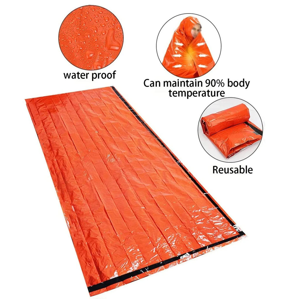 Portable Waterproof Thermal Emergency Survival Sleeping bag Kit.