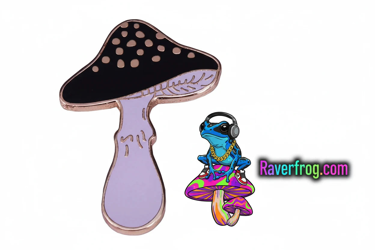 Mushrooms and Magical Forest Enamel Drip Pin Collection.