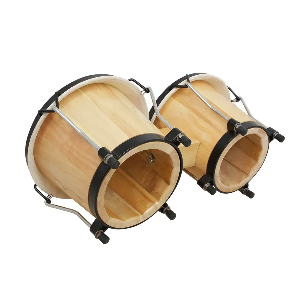 Pro Model.  IRIN 6 Inch Genuine Sheep Skin Bongo Drum Wooden Color Double-Drum Percussion Instrument African Jazz Style.  Amazing Sound!
