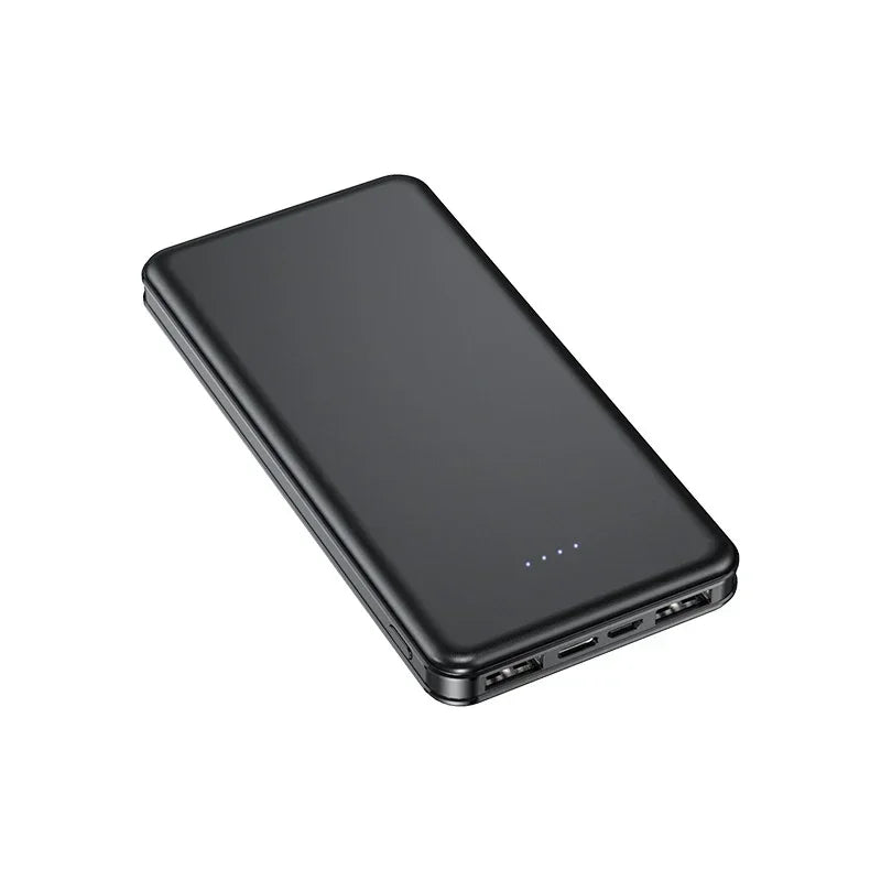 Very Thin. New Portable Power Bank 20000mAh Ultra Large Capacity 10W Super Fast.  USB-C, Micro USB.  2 USB outputs.