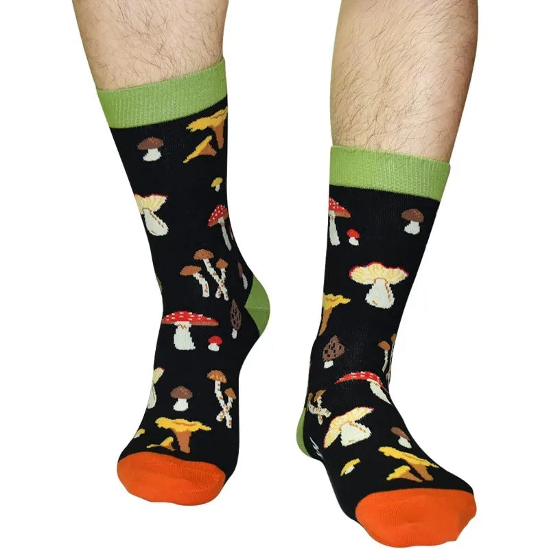 Funny Mushroom Tall Socks.  Durable, comfortable and makes a statement!