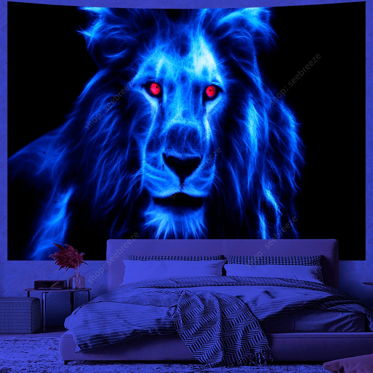 HD UV Psychedelic Animal Tapestry Collection