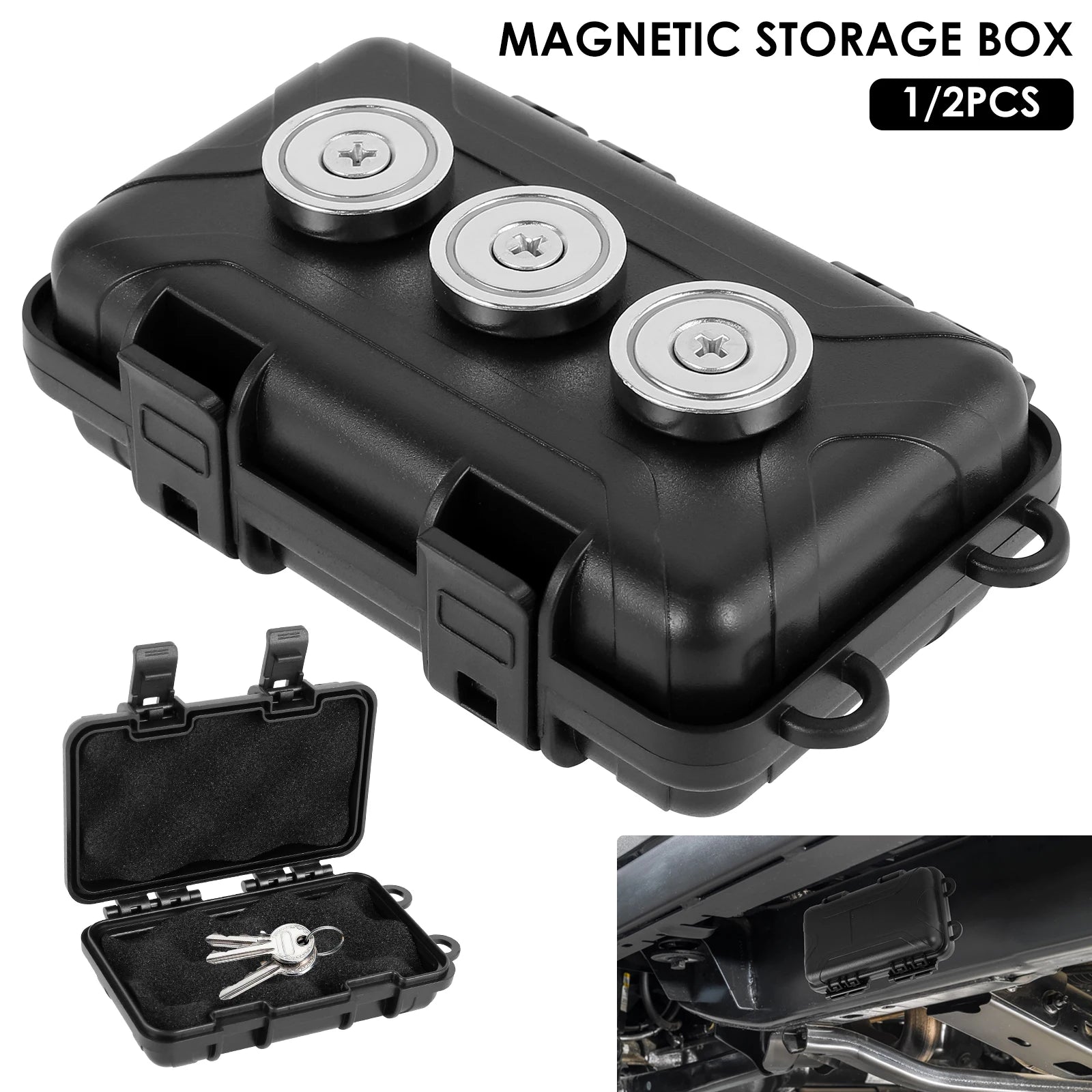 1-2Pcs Upgraded Magnetic Under Car Carrier.  Travel Safely.  Very strong magnets, waterproof.