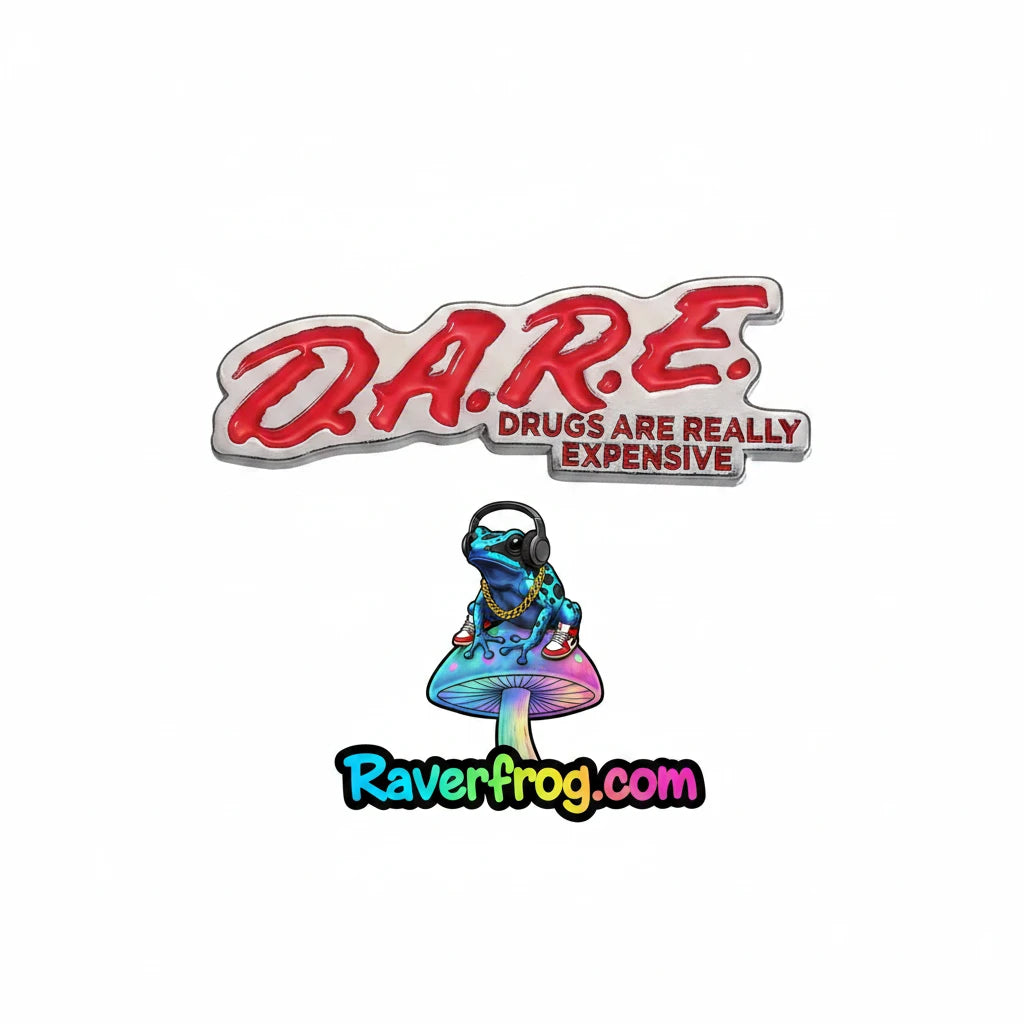 D.A.R.E. (Drugs are really Expensive) Enamel Festival Pin