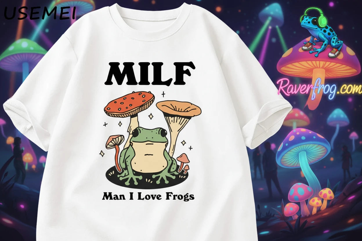 Raverfrog M.I.L.F. (Man I Love Frogs) T-Shirts.