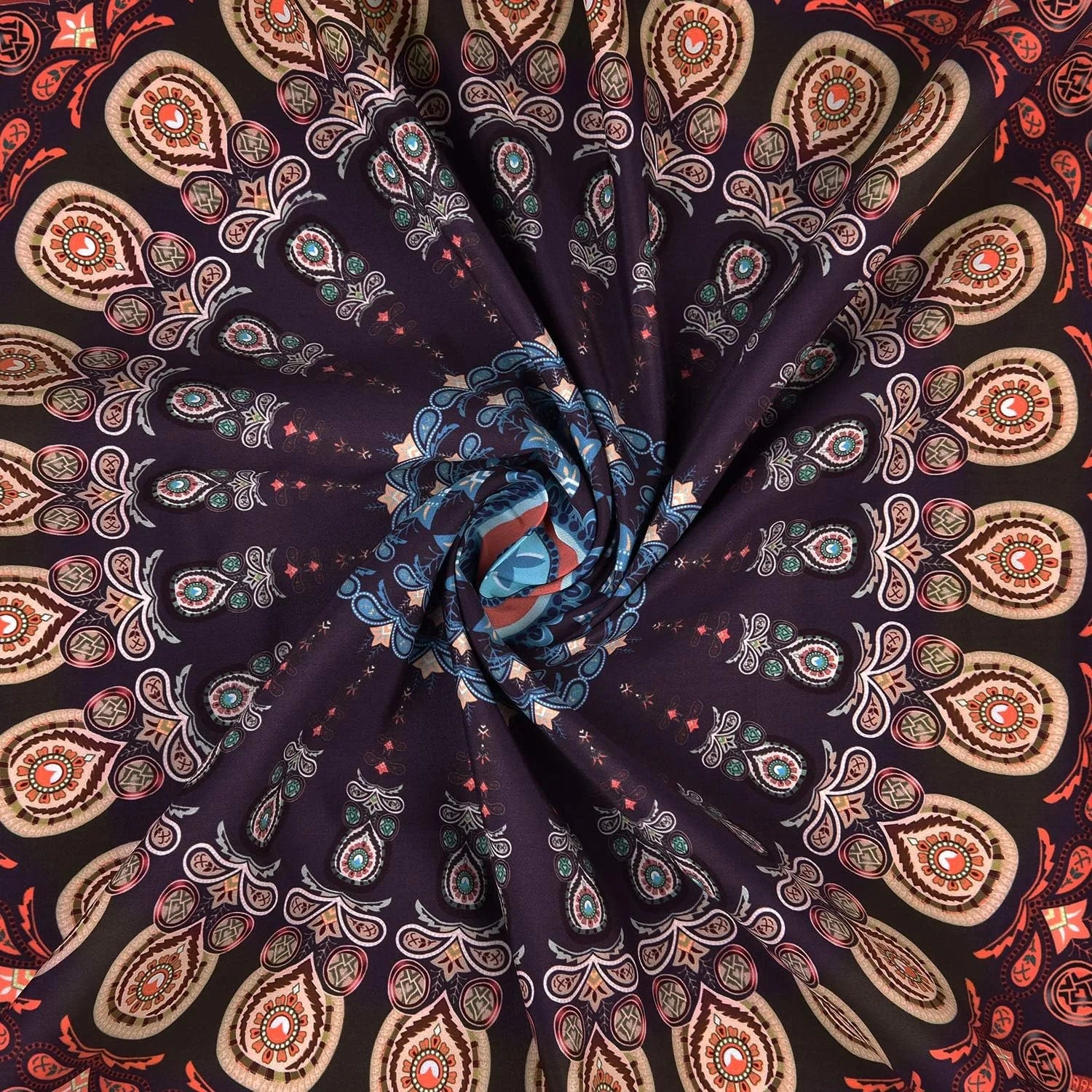 VIKAMA Psychedelic American Mandala Tapestry