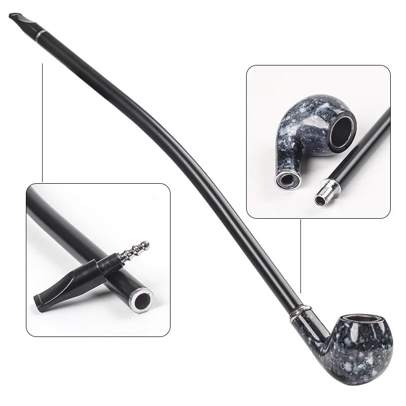 Expertly Crafted Wooden Long Elegant Pipe with Filter. 16 inches. Burn Anything! Comes with. 3 in 1 Pipe Tool!