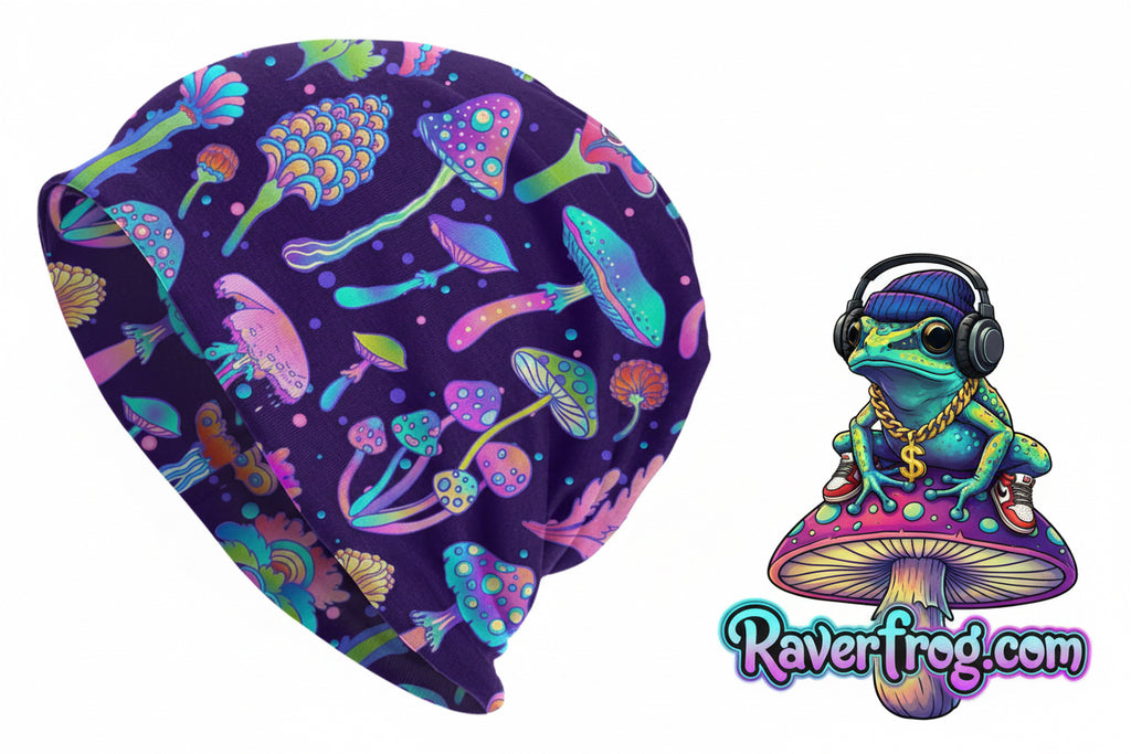 Psychedelic Magic Mushroom Beanies / Skully Caps.