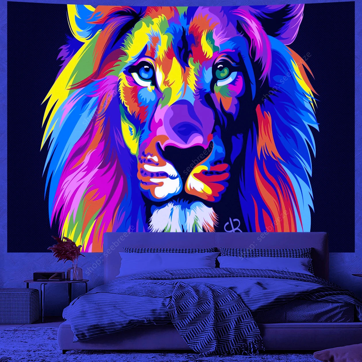 HD UV Psychedelic Animal Tapestry Collection