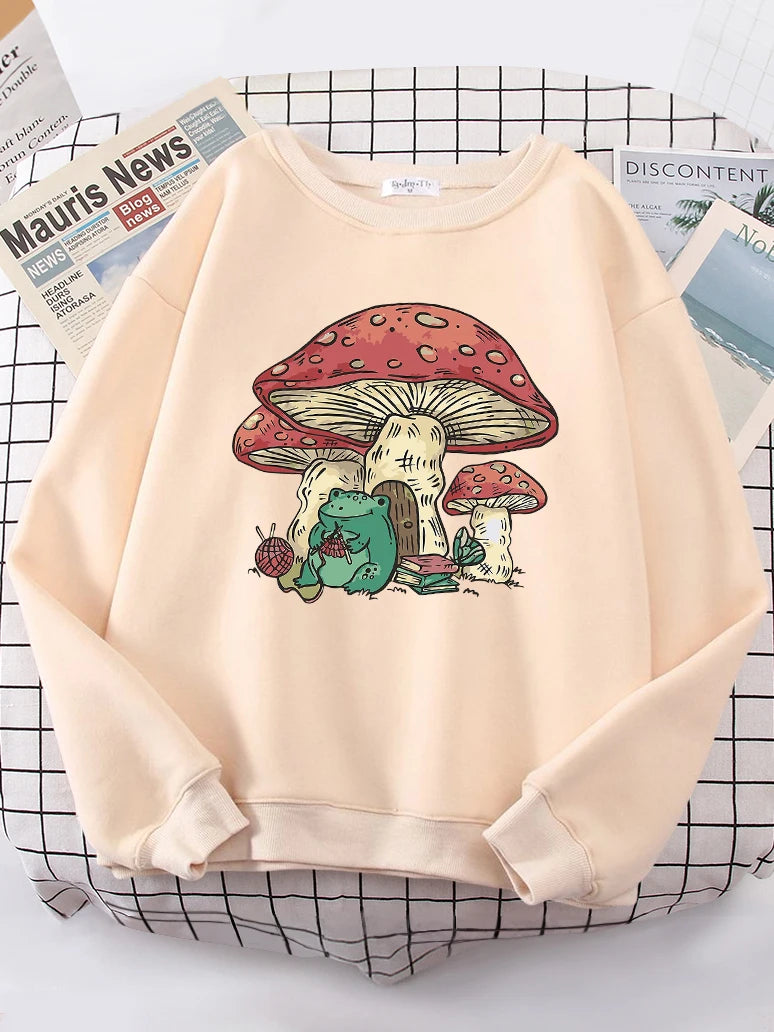 R.F.  Cute Crocheting Frog and a Magical Mushroom House. **Lady Frogs**