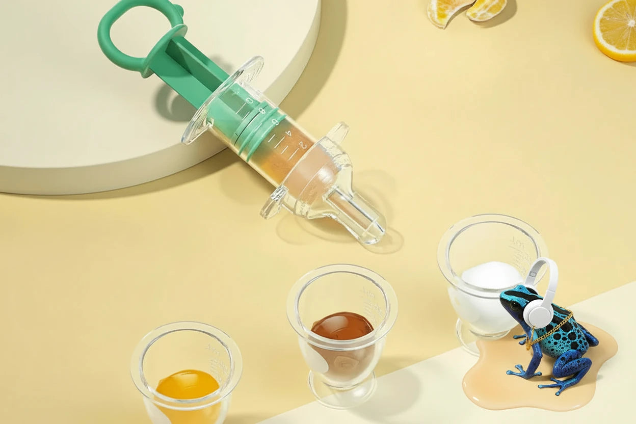 Easily Dispense Medicine.  Pacifier Liquid Medicine Dispenser. Accurate measurements.