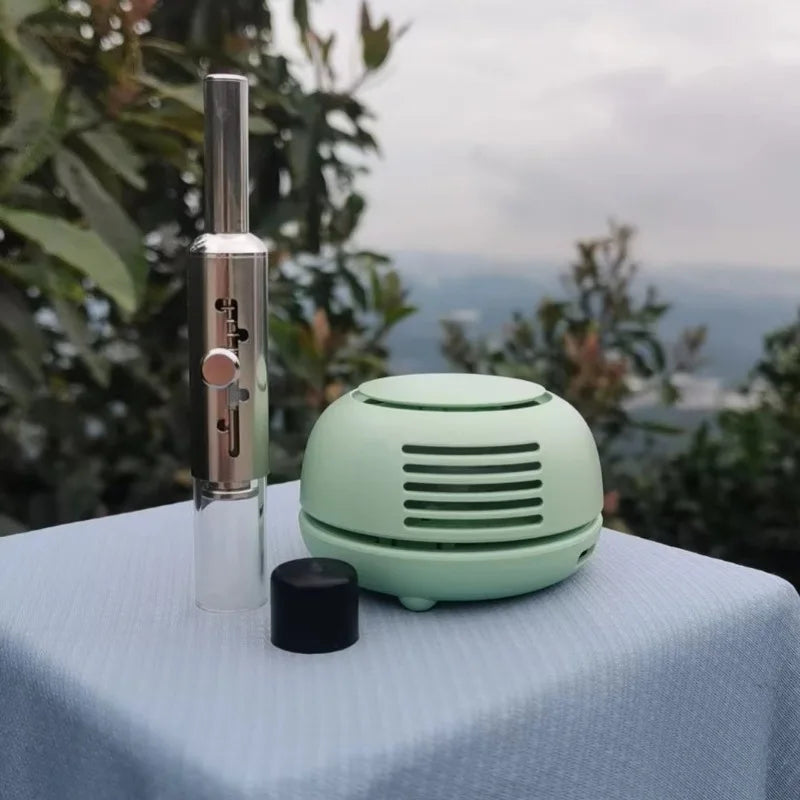 5-Level Adjustable Metal Pipe with Glass Tube | Reusable EDG Dry Burn Pipe with filter | Load a few grams and go.  Pack and push 5 different levels of Herb to the front.  Pushes Ashes out and pushes new green to the front.  Festival Must Have! 💨Anything!