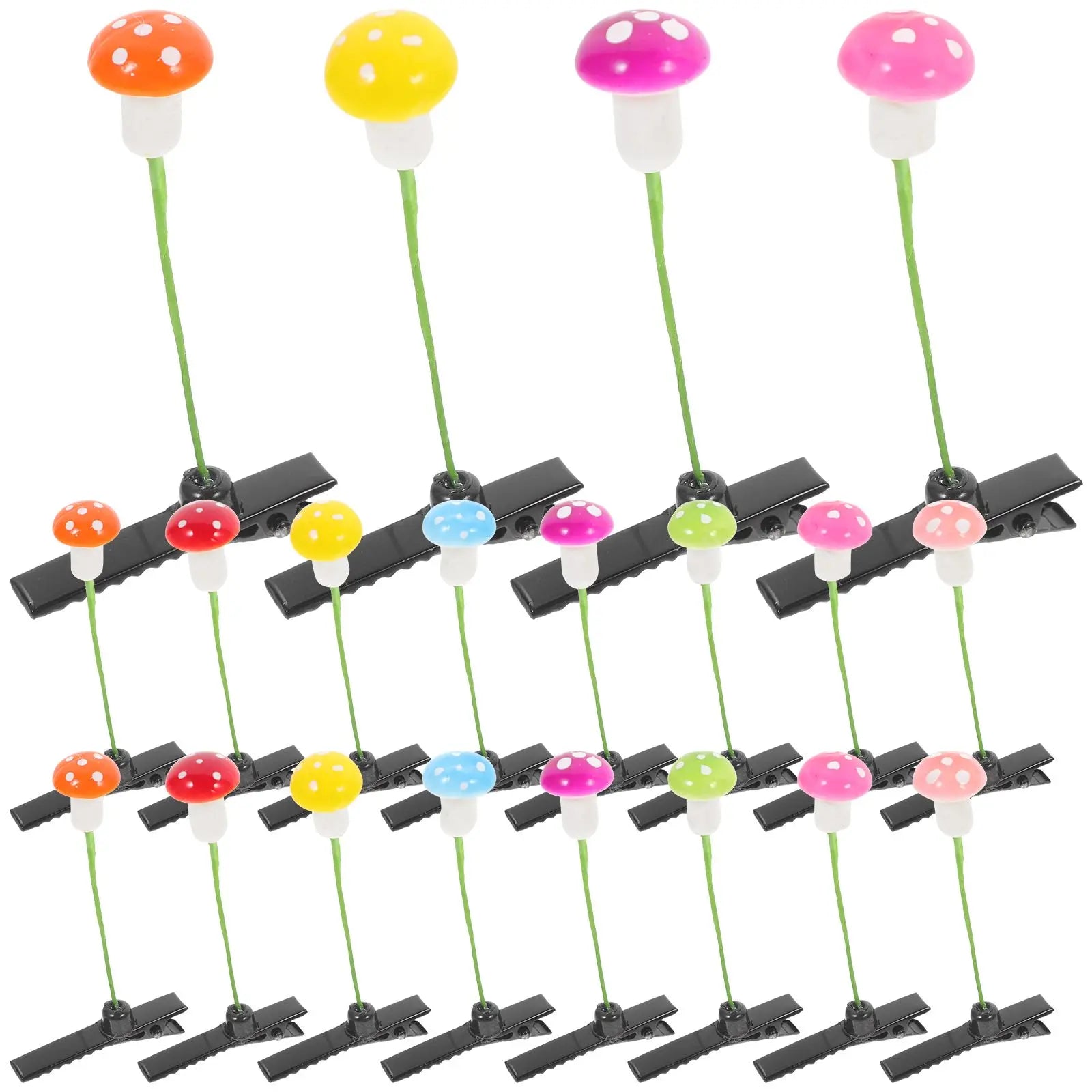 30pcs Mushroom Vibe Festival Hair Clips