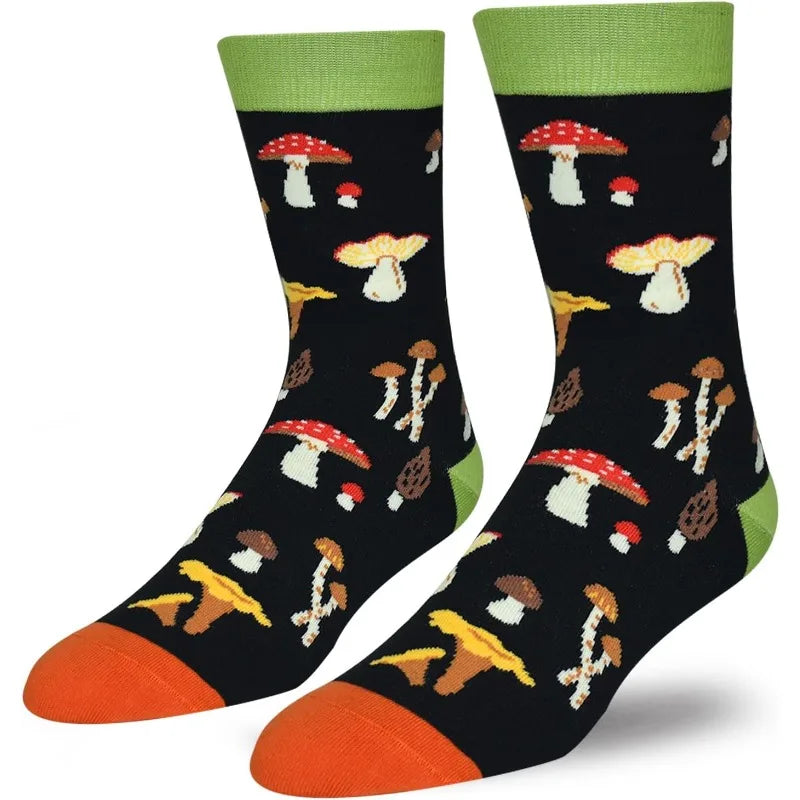 Funny Mushroom Tall Socks.  Durable, comfortable and makes a statement!