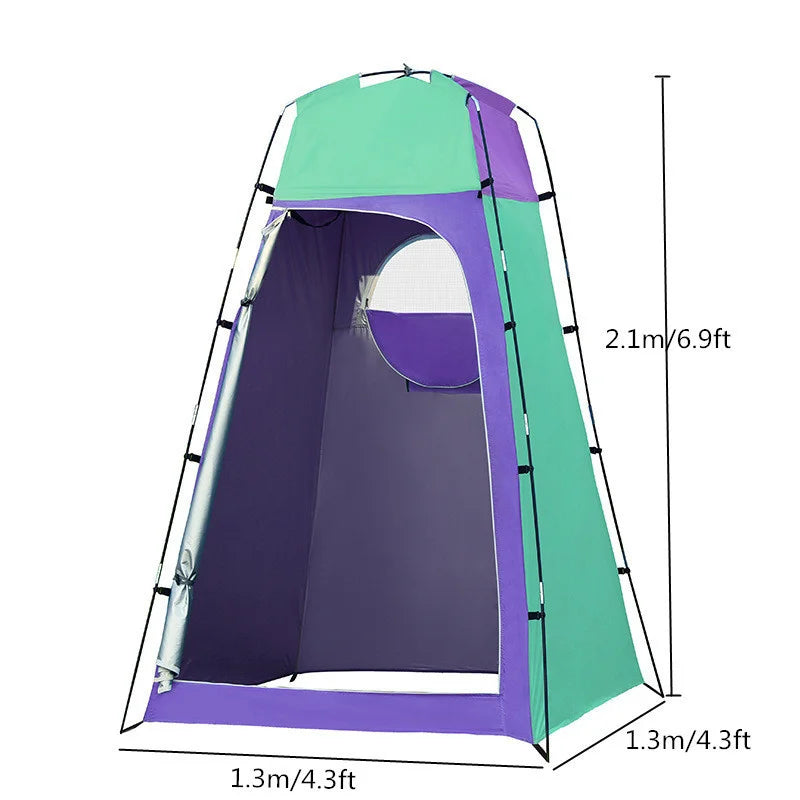 Portable Camping Shower / Toilet Tent 4.3ft x 4.3ft x 6.9ft.  Water bag or toilet sold separately.