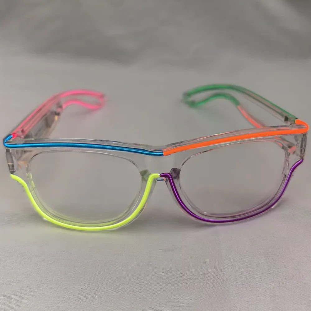 Raverfrog Wireless LED luminous rechargeable sunglasses.  No cords!