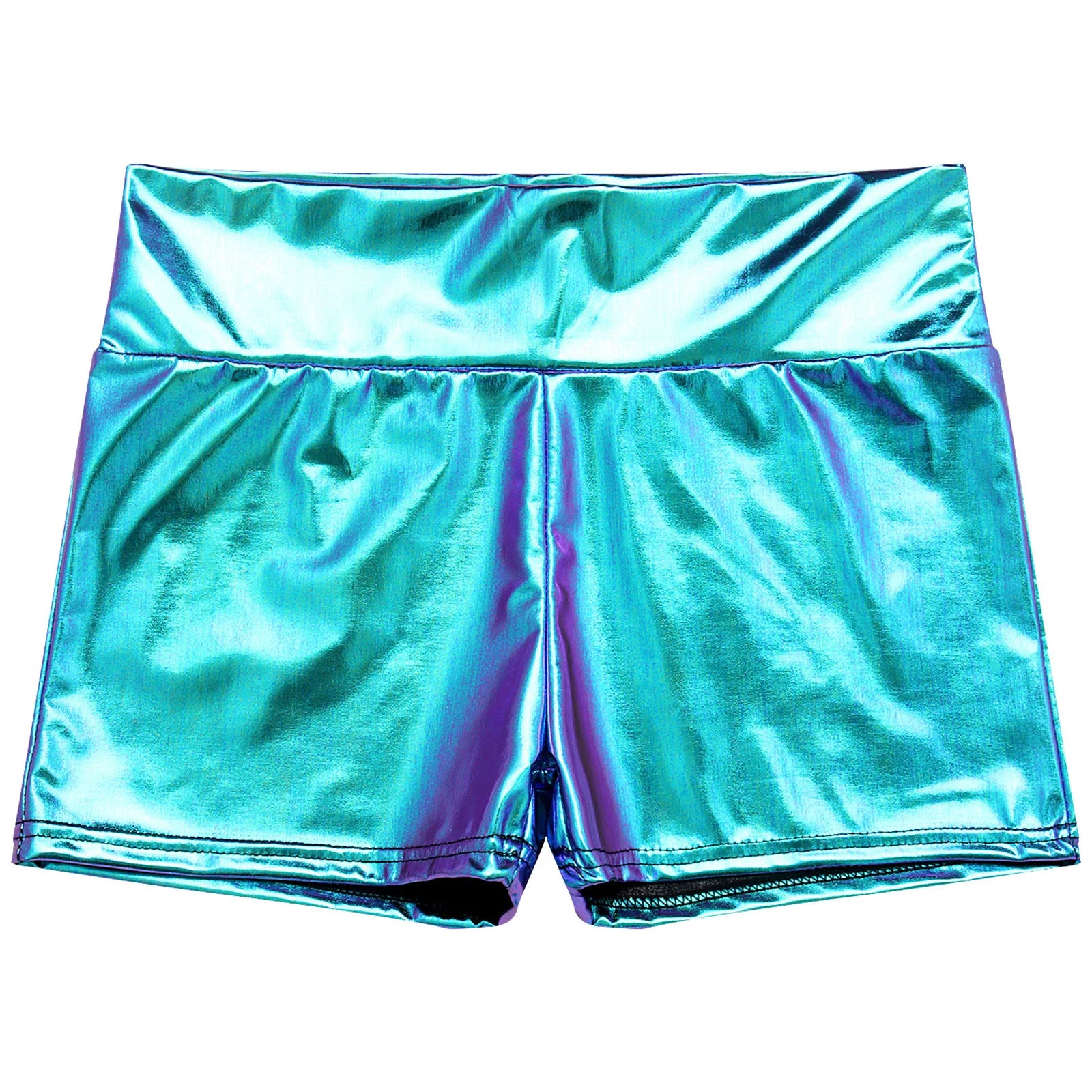 Women Metallic Shiny Leather Hot Shorts