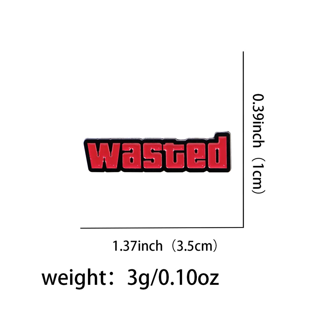 "No Fear" or “Wasted” Enamel Festival Drip Pins