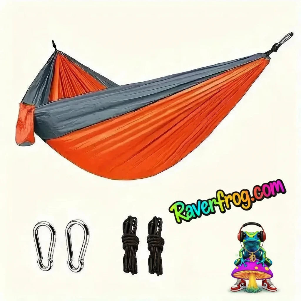 Outdoor Portable Camping Hammock. Anti-Roll over, breathable fabric - Double Hammock