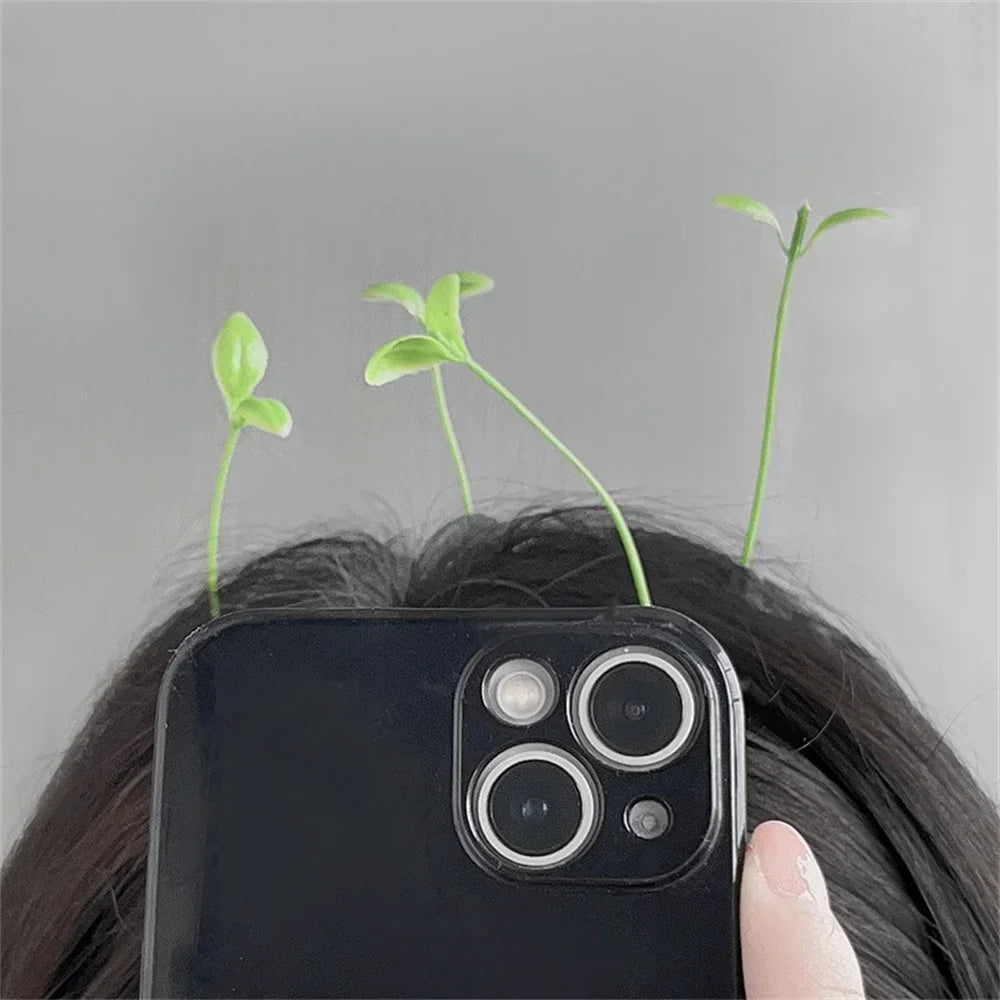 2/5/10pcs Vibe Sprout Grass Hair Clip