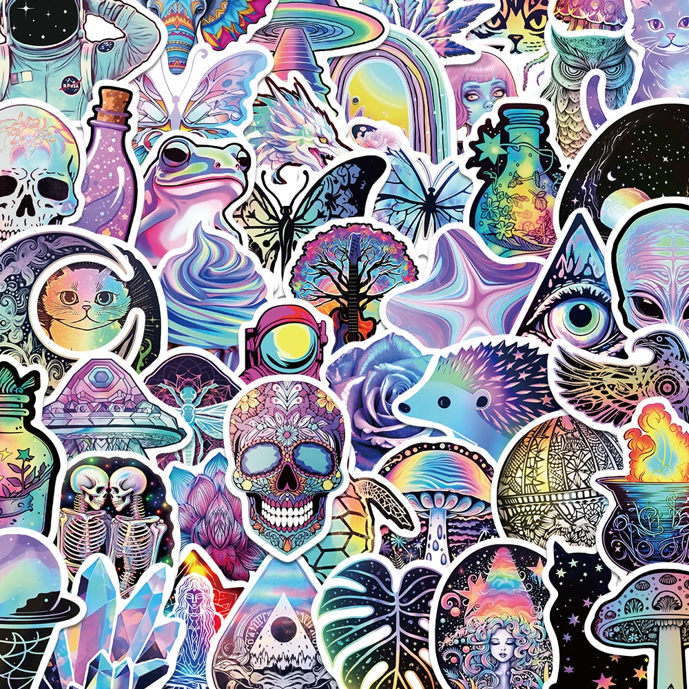 50pcs Psychedelic Mysterious Sticker Pack