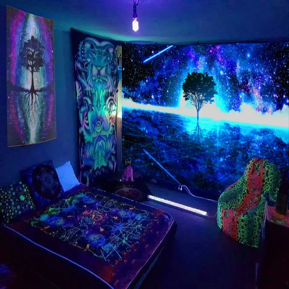 Mysterious Galactic Space Varieties.  Psychedelic Fluorescent Tapestry.  Many Choices.