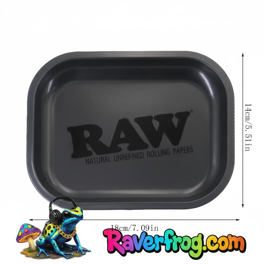 RAW Matte Black-on-Black **Murder'd-Out** Rolling Tray