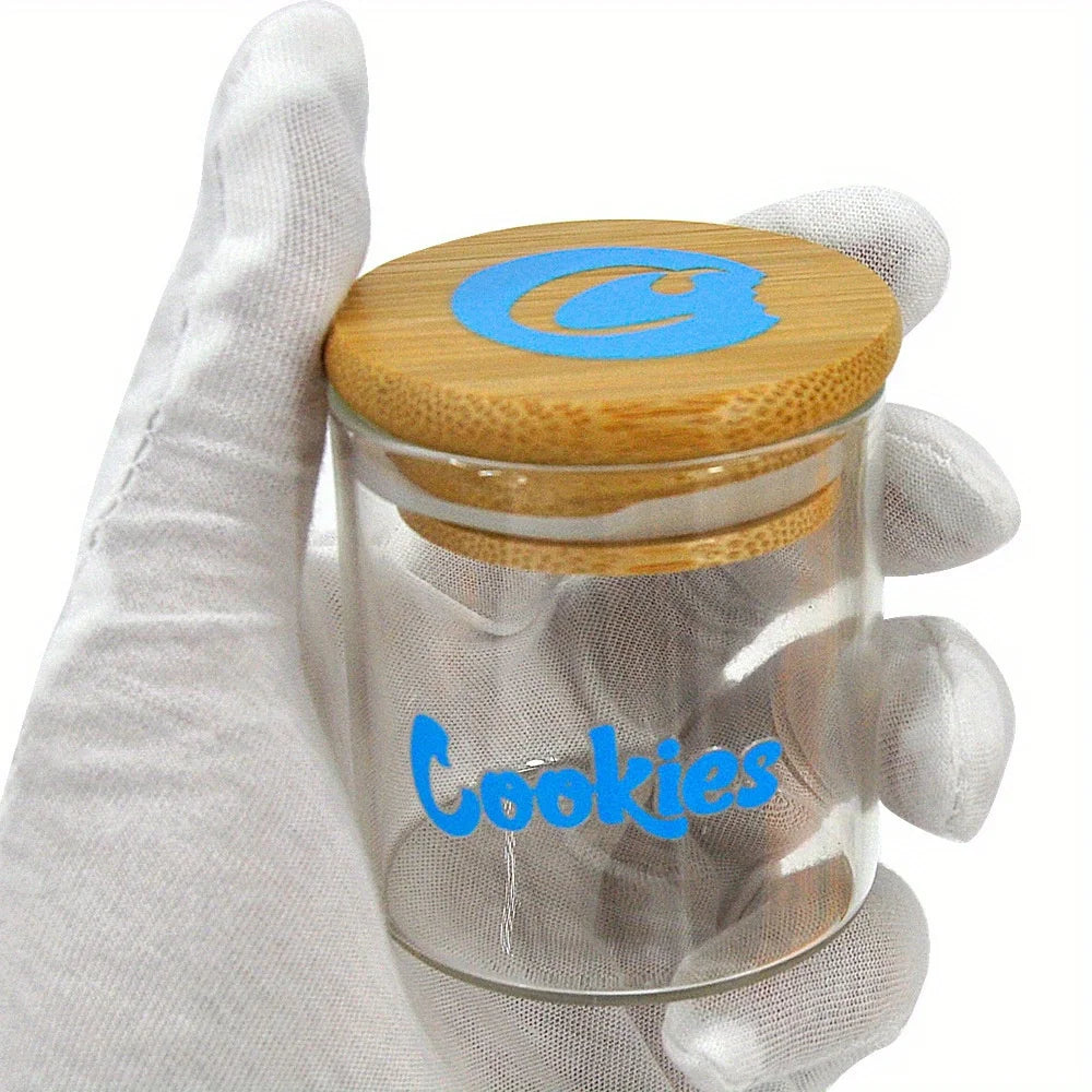 COOKIES BRAND Glass Storage Jars with Airtight Bamboo Lid.  Lock in freshness!