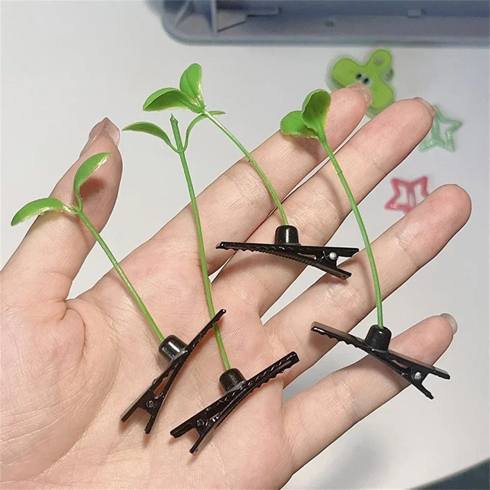 2/5/10pcs Vibe Sprout Grass Hair Clip