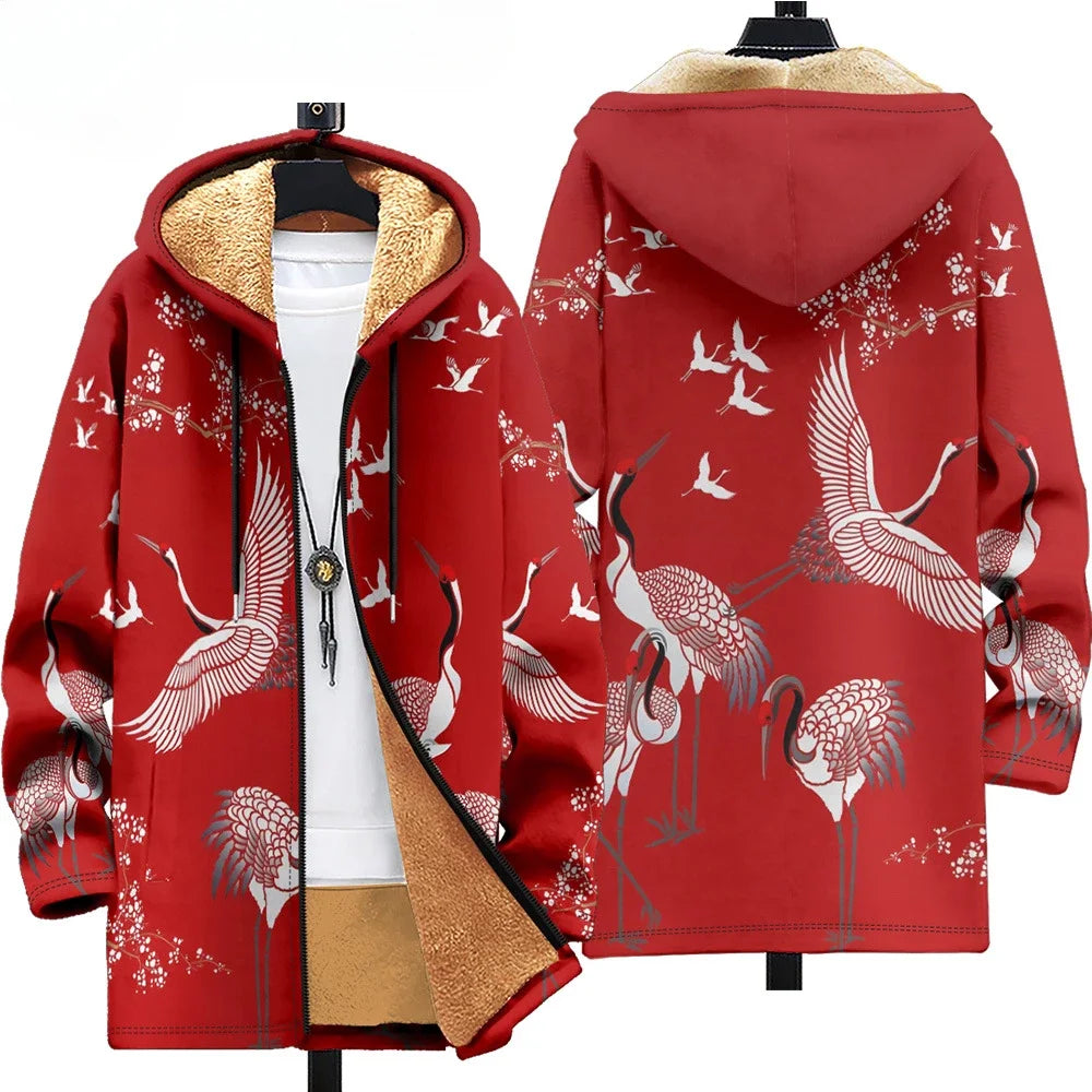 🐸 High Quality Festival Style Graphic Cardigans / Jacket.  Unique Street Style + Great Quality Fleece Lined Warmth.