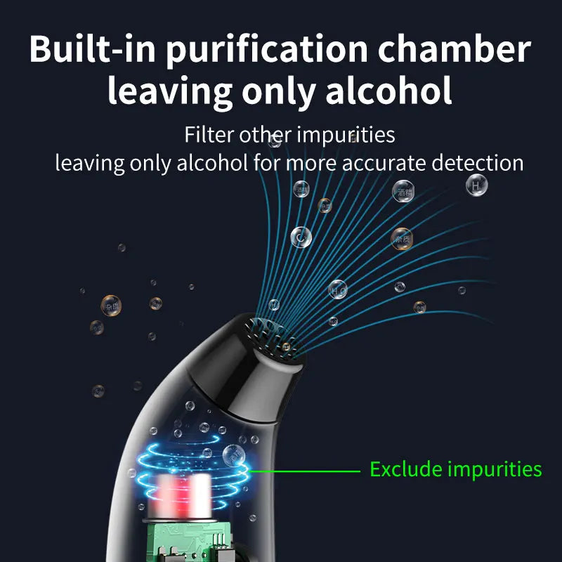 Rechargeable Professional Alcohol Detector with LCD Display