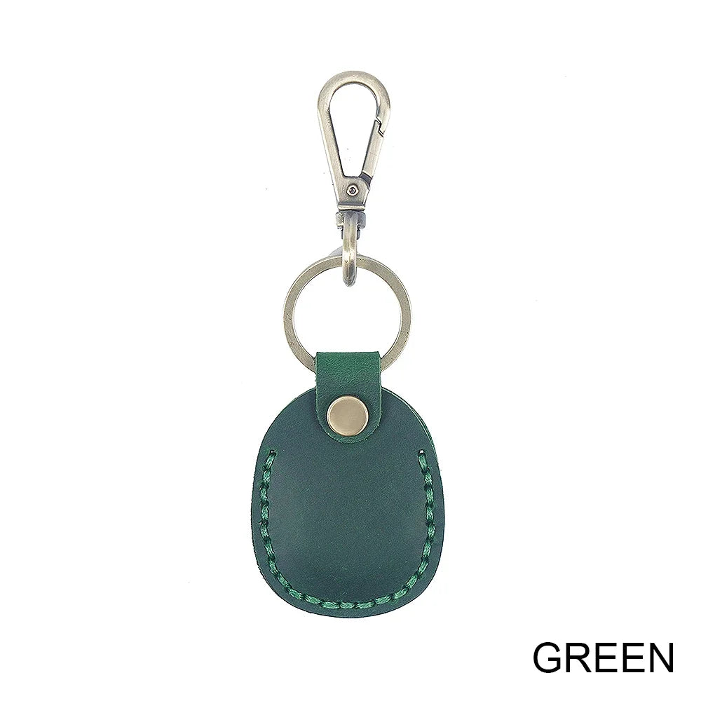 Handmade Genuine Leather Airtag Holder for Keys / Keychain.