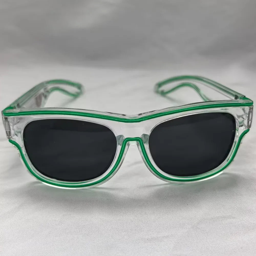 Raverfrog Wireless LED luminous rechargeable sunglasses.  No cords!