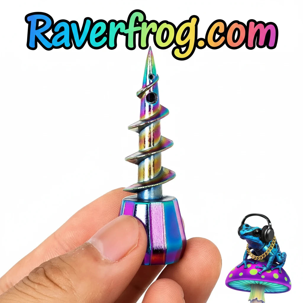 Heavy Duty Screw-In Pipe.  Create Water-Bong from Cans, Bottles, Etc.  No Pipe, No Problem.  Easily bring into festival and Create your Masterpiece.