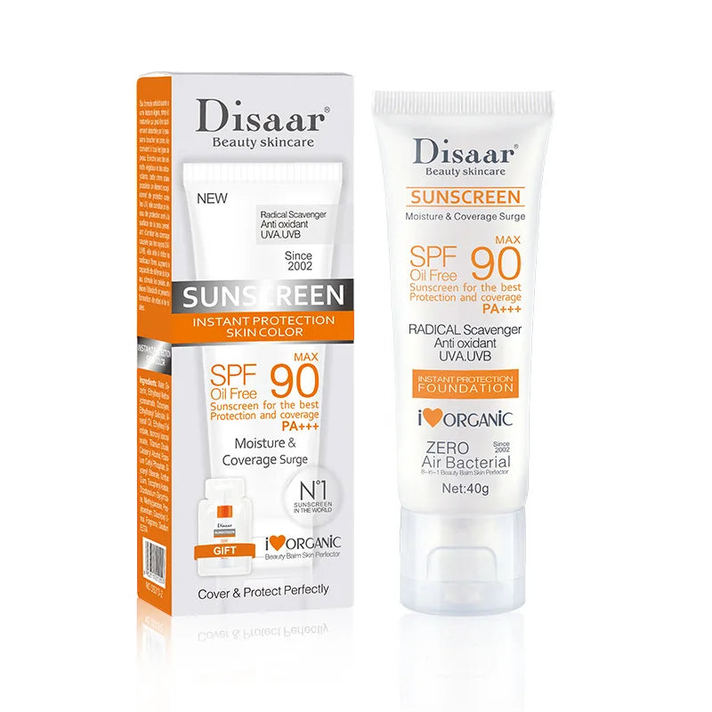 Premium Facial Sunscreen Cream. Skin Protective Solar Sunblock. SPF 90+