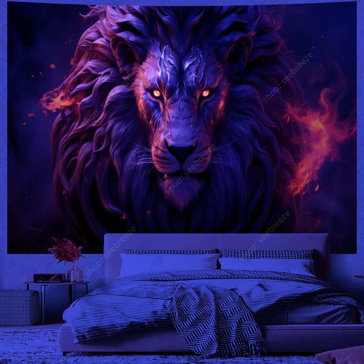 HD UV Psychedelic Animal Tapestry Collection