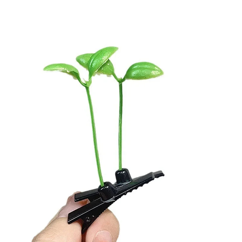 2/5/10pcs Vibe Sprout Grass Hair Clip