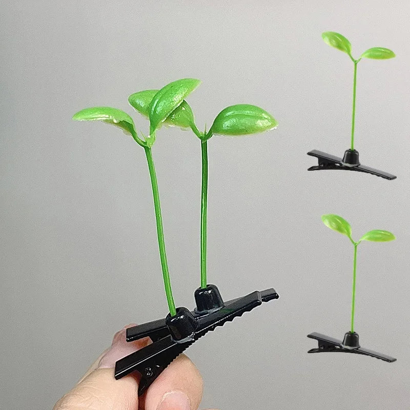 2/5/10pcs Vibe Sprout Grass Hair Clip