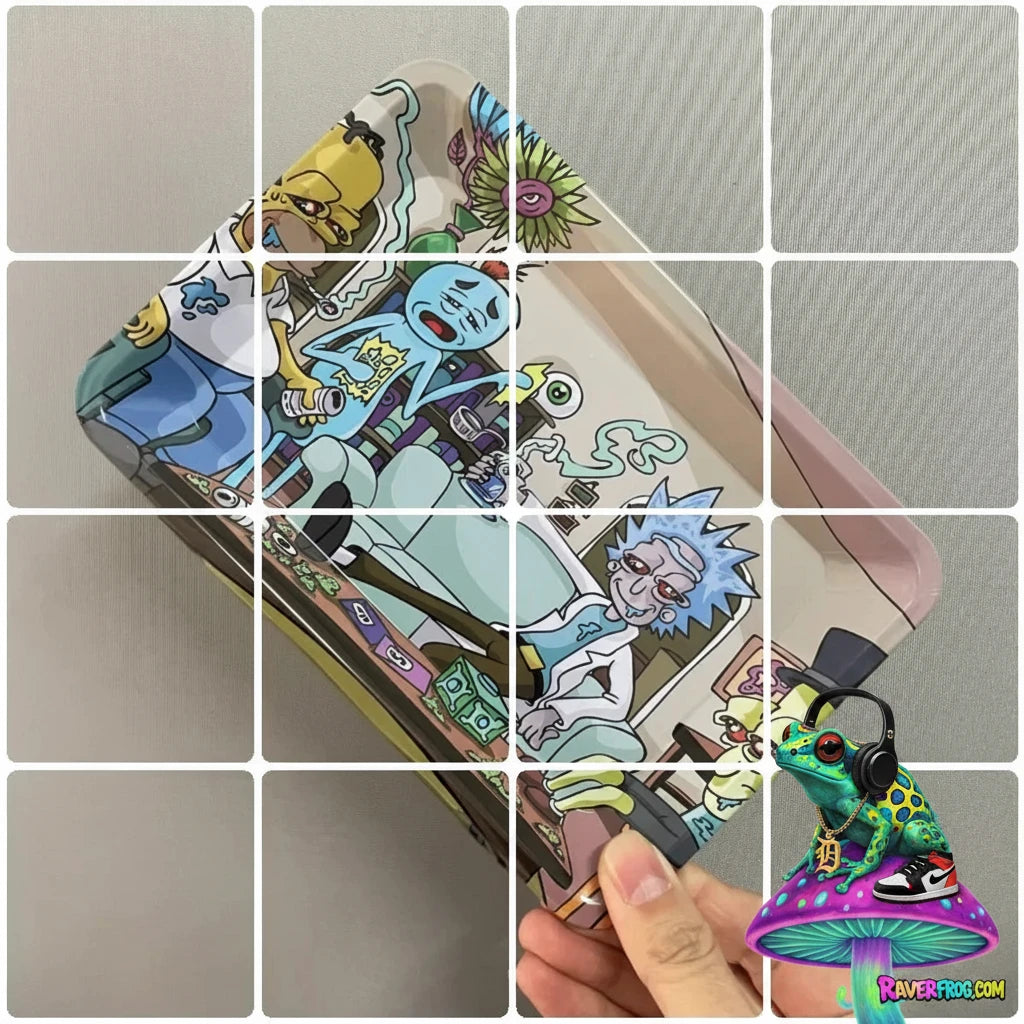 Light-Weight / Durable HD Graphic Metal Rolling Trays.  14 Design Choices.  Medium Sized - (120mm x 180mm)