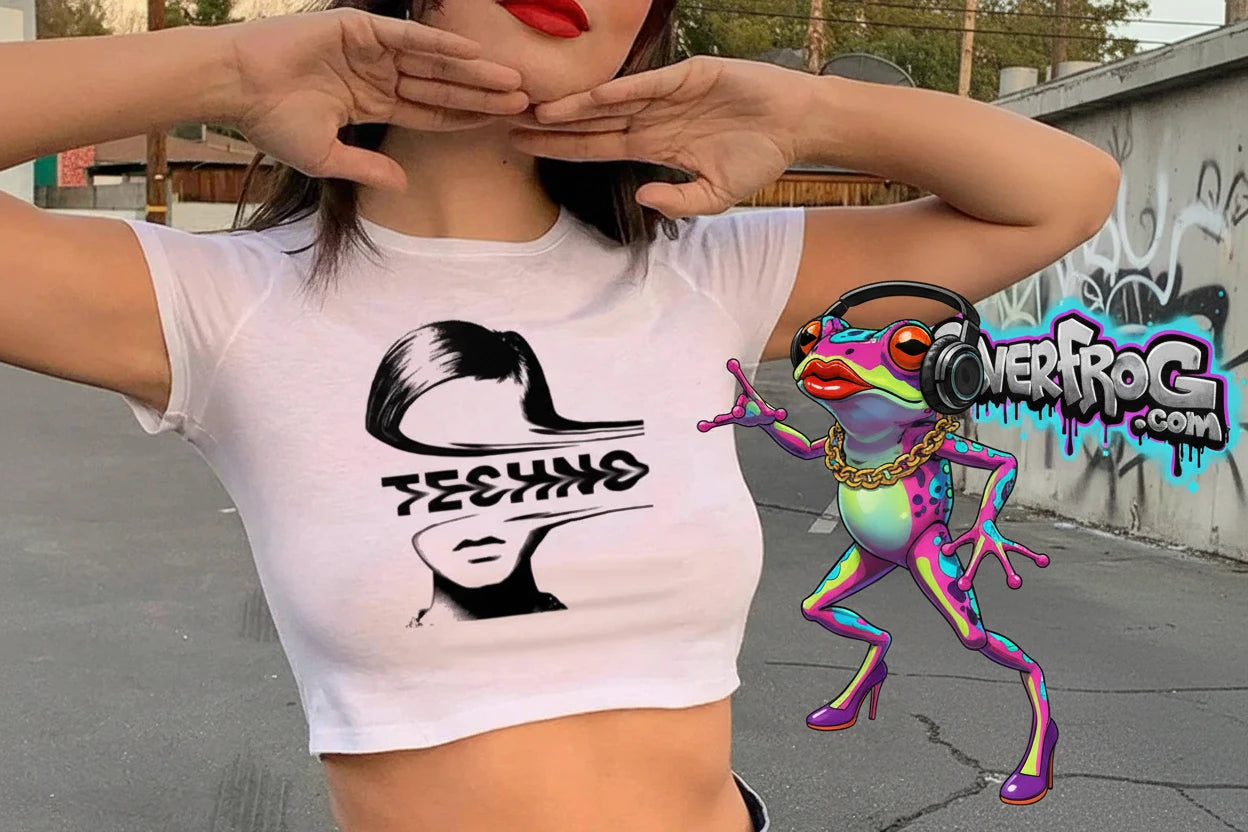 Lady Frog’s - Sexy Rolling Techno Shirt.  🦹‍♀️🐸 3 Decadent Design Choices!
