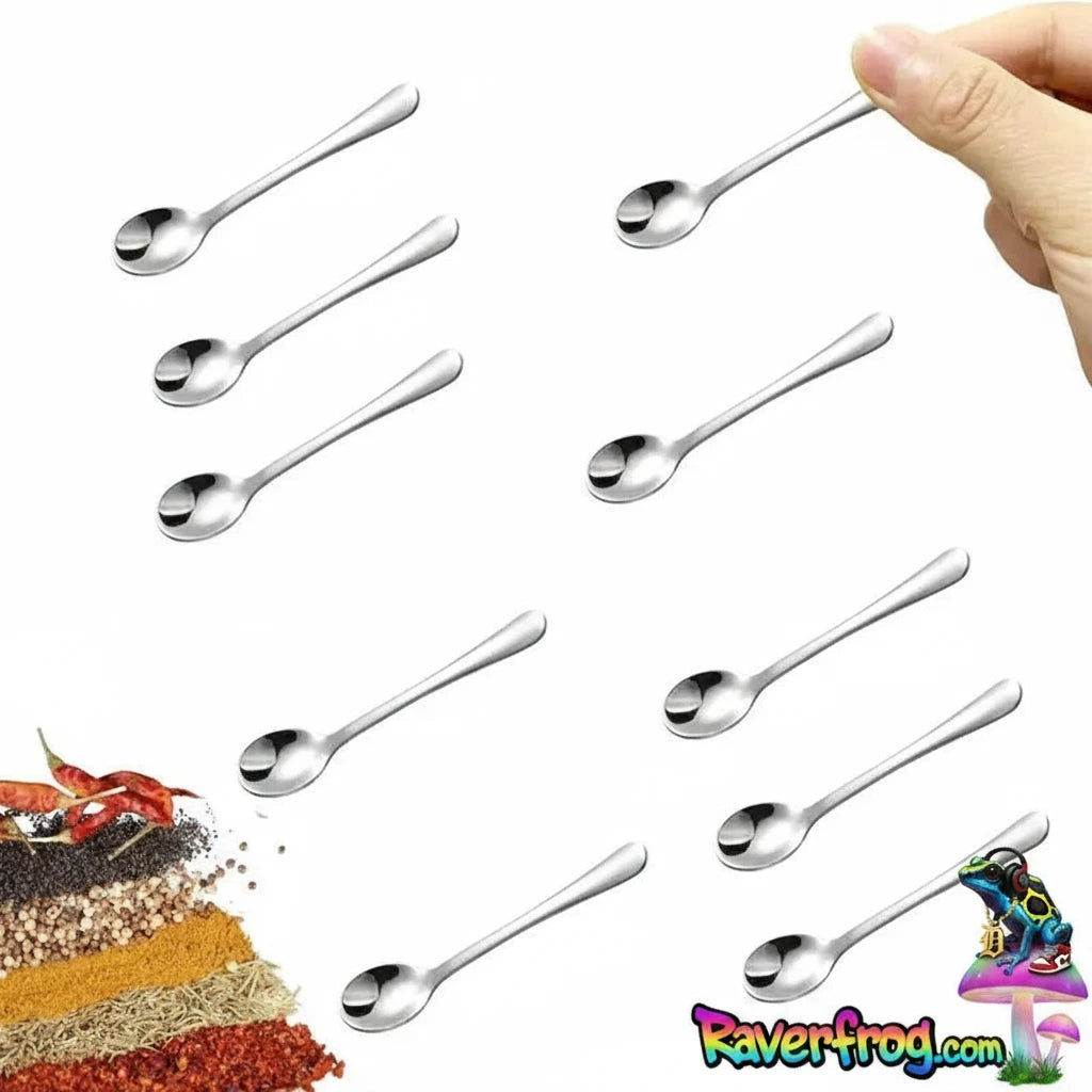 10 Piece Tiny Stainless Steel Spoons For “Spices”.