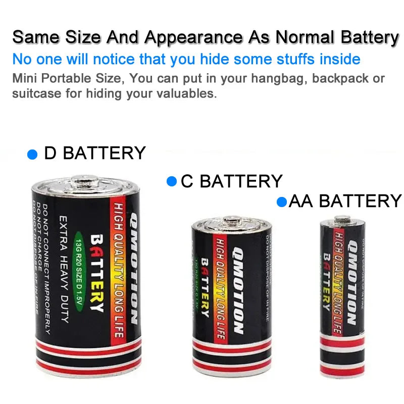Empty Dry Cell ⁣⁣⁣⁣Battery Travel Diversion Stash Safe