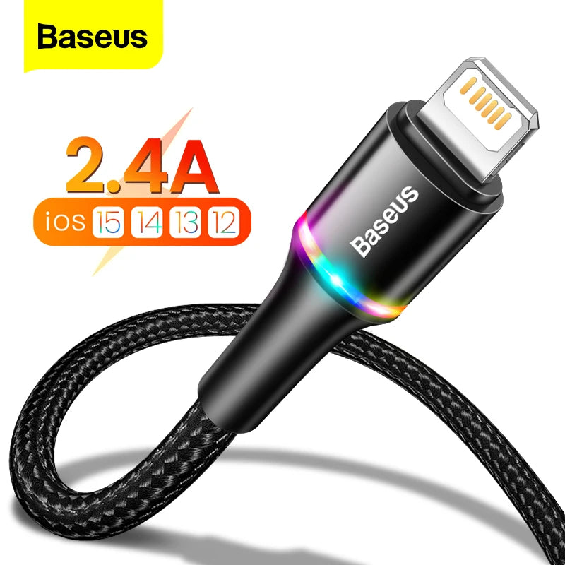 Baseus Lighting to USB Cable For Rapid Charging / Data safely.  Designed to rapid charge without harming device.